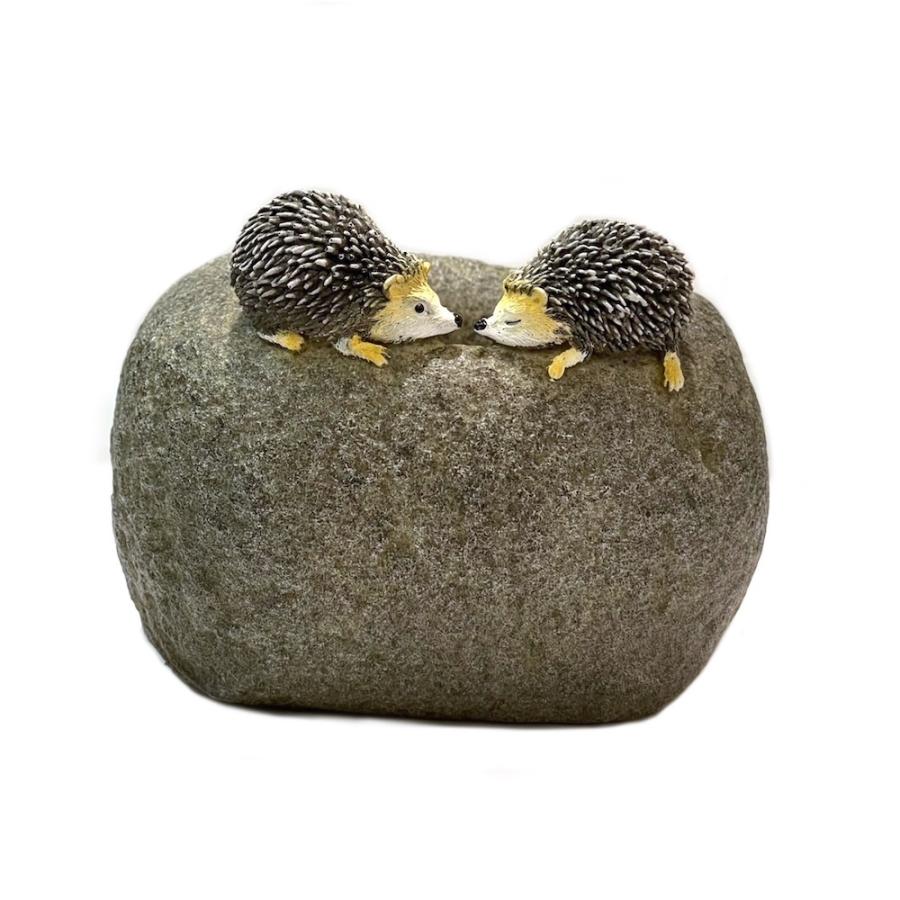 なかよしハリネズミ 針ねずみ はりねずみ 植木鉢 小物入れ カントリー