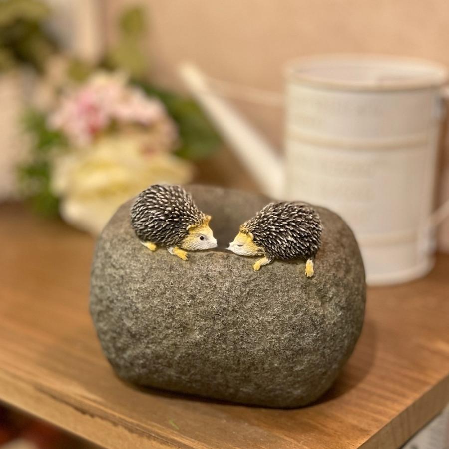 なかよしハリネズミ 針ねずみ はりねずみ 植木鉢 小物入れ カントリー