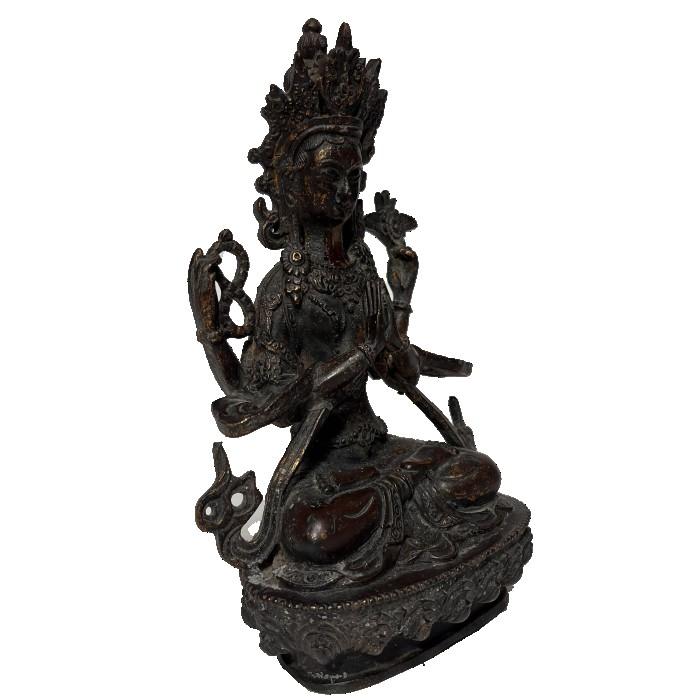 仏像D 仏様 銅像 仏教 孔子 仏具 アンティーク風 中国風 儒教 インテリア 置物 オブジェ 美術品 床の間 送料無料の画像