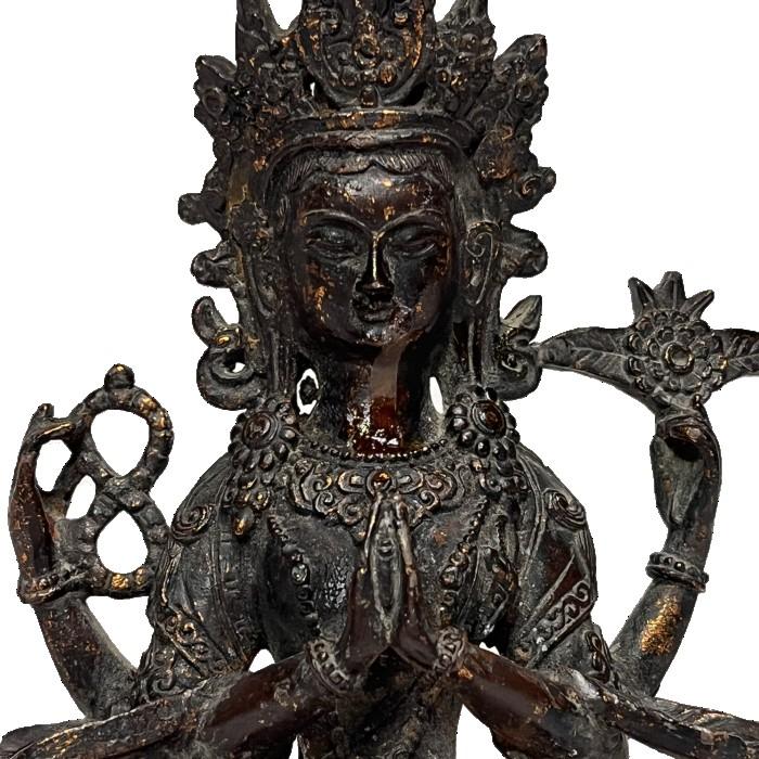 仏像D 仏様 銅像 仏教 孔子 仏具 アンティーク風 中国風 儒教 インテリア 置物 オブジェ 美術品 床の間 送料無料の画像