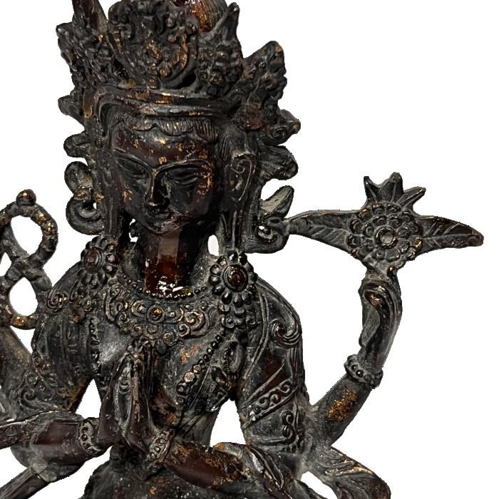 仏像D 仏様 銅像 仏教 孔子 仏具 アンティーク風 中国風 儒教 インテリア 置物 オブジェ 美術品 床の間 送料無料の画像