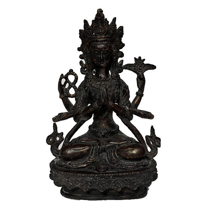 仏像D 仏様 銅像 仏教 孔子 仏具 アンティーク風 中国風 儒教 インテリア 置物 オブジェ 美術品 床の間 送料無料の画像