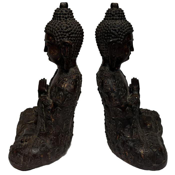 仏の置物 座像 大 大仏 仏像 仏様 銅像 仏教 仏具 アンティーク風 中国