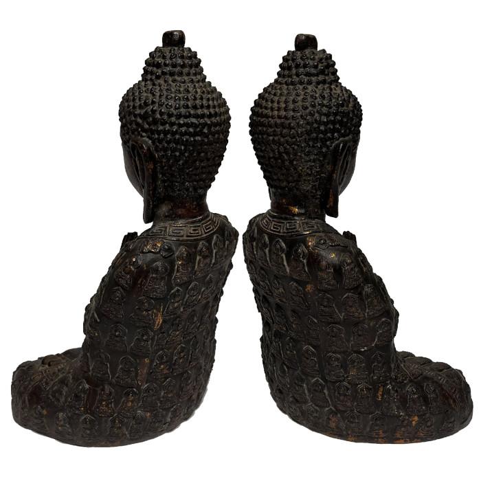 仏の置物 座像 大 大仏 仏像 仏様 銅像 仏教 仏具 アンティーク風 中国