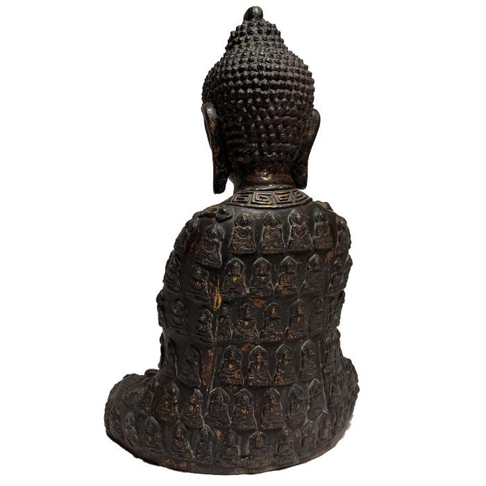 仏の置物 座像 大 大仏 仏像 仏様 銅像 仏教 仏具 アンティーク風 中国