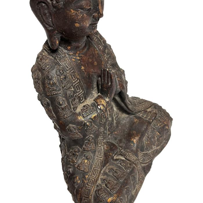 仏の置物 座像 大 大仏 仏像 仏様 銅像 仏教 仏具 アンティーク風 中国