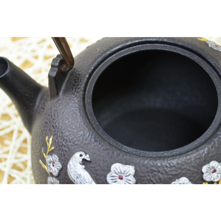 鉄瓶 梅とうぐいす 急須 やかん 鉄釜 湯沸かし 鉄急須 鉄器 送料無料