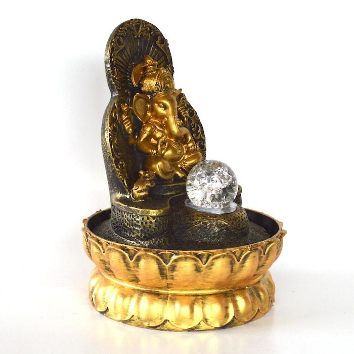 流水のオブジェ 縁起物 ガネーシャ aq21051 象 ヒンドゥー教 置物 神仏