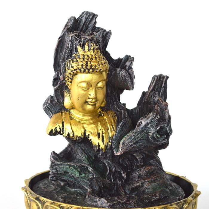 流水のオブジェ 縁起物 ゴールド aq21052 仏 仏様 置物 神仏 金運
