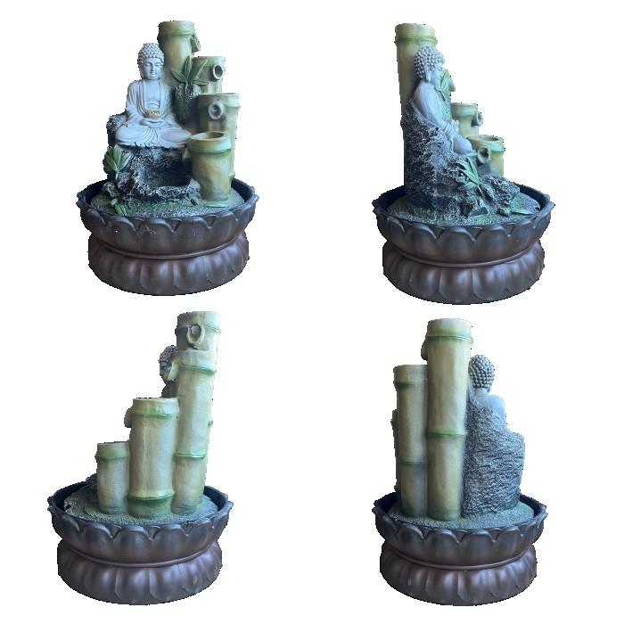 流水のオブジェ 縁起物 大仏 AT24006 仏様 座禅 座像 和風 日本庭園風