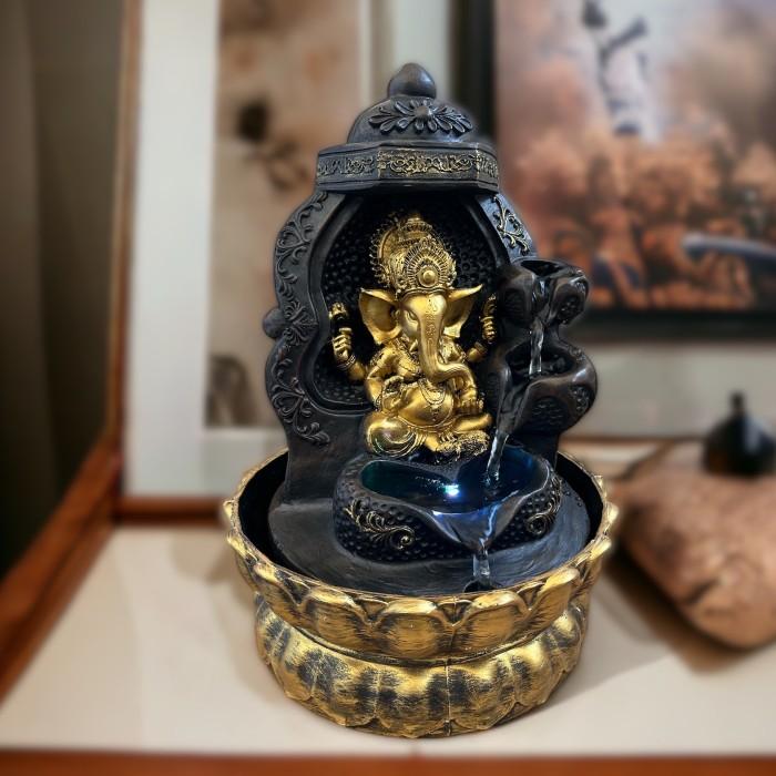 流水のオブジェ 縁起物 ガネーシャ AT24009 象 ヒンドゥー教 置物 神仏