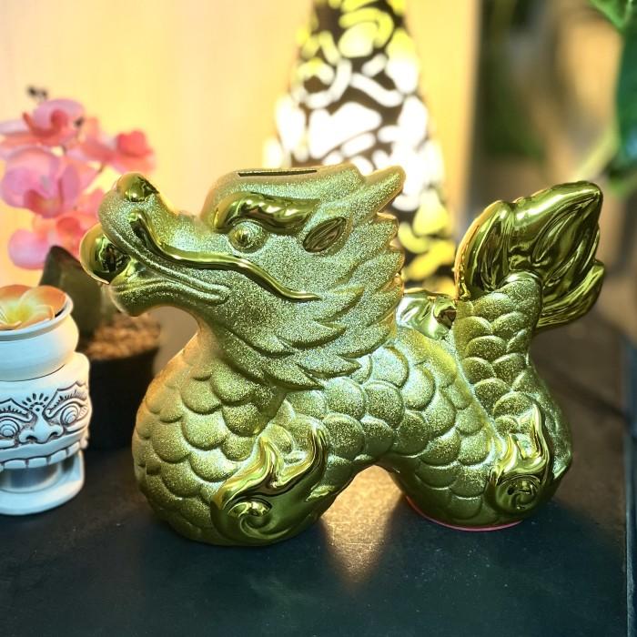 金龍 龍 ゴールド 貯金箱 金 ドラゴン 龍神様 置物 財運 金運 開運