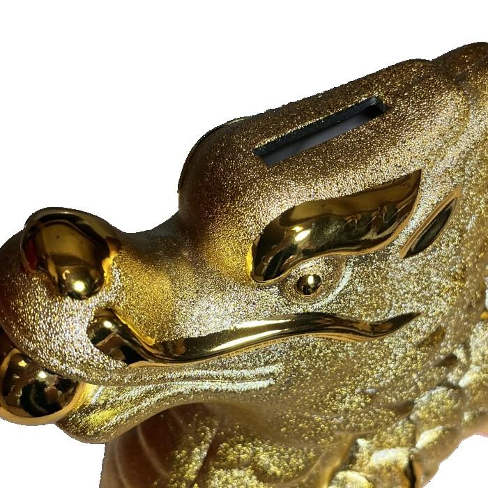 金龍 龍 ゴールド 貯金箱 金 ドラゴン 龍神様 置物 財運 金運 開運