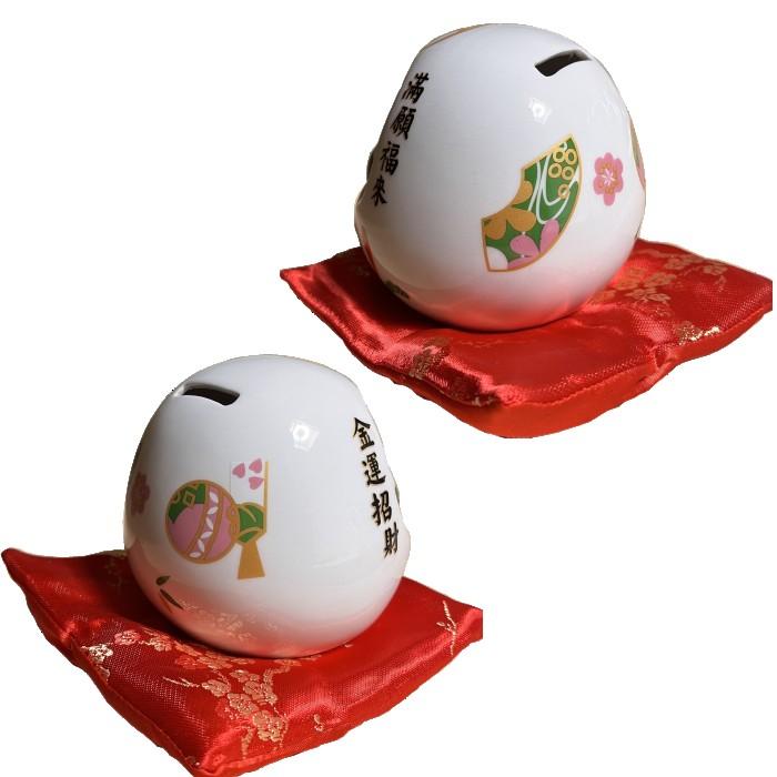 だるま 必勝 ダルマ 達摩 白 陶器 貯金箱 達摩大使 魔除け 厄除け 家内