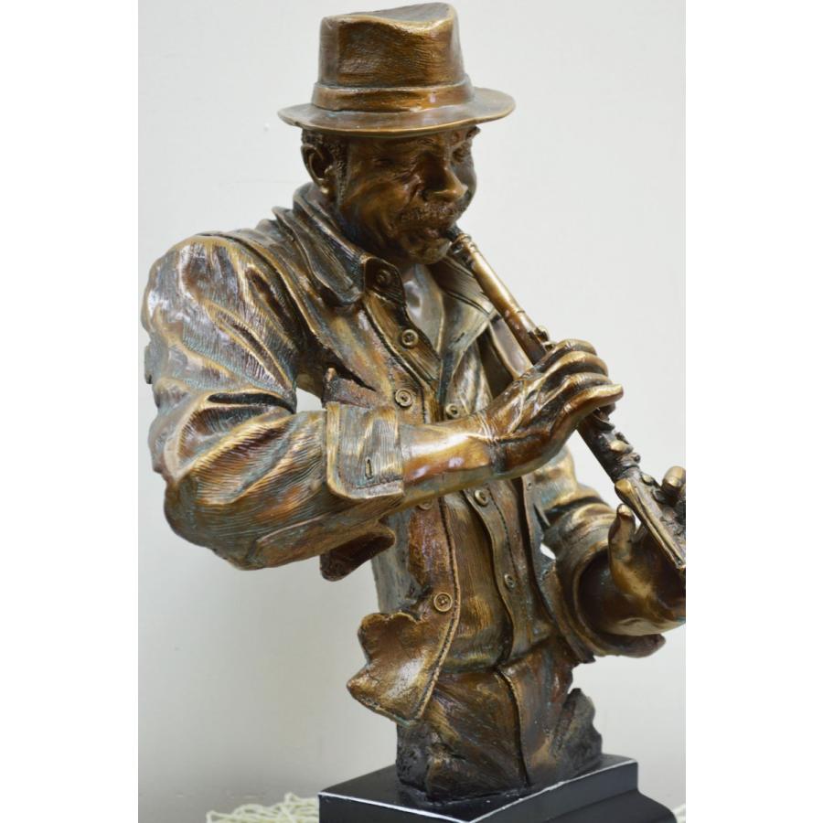 オーナメント オブジェ 置物 インテリア クラリネットB 男性 ブロンズ