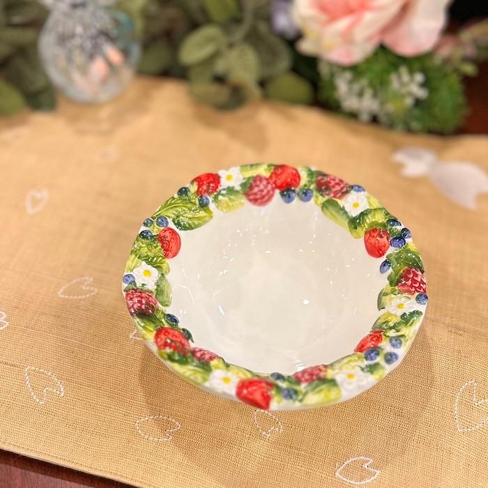丸皿 いちご ベリー ブルーべリー ラズべリー 絵皿 ボウル プレート
