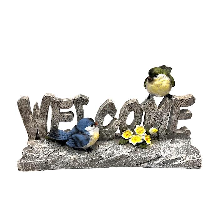 ことりのガーデンオブジェ 小鳥 welcome ウェルカム カラフル かわいい
