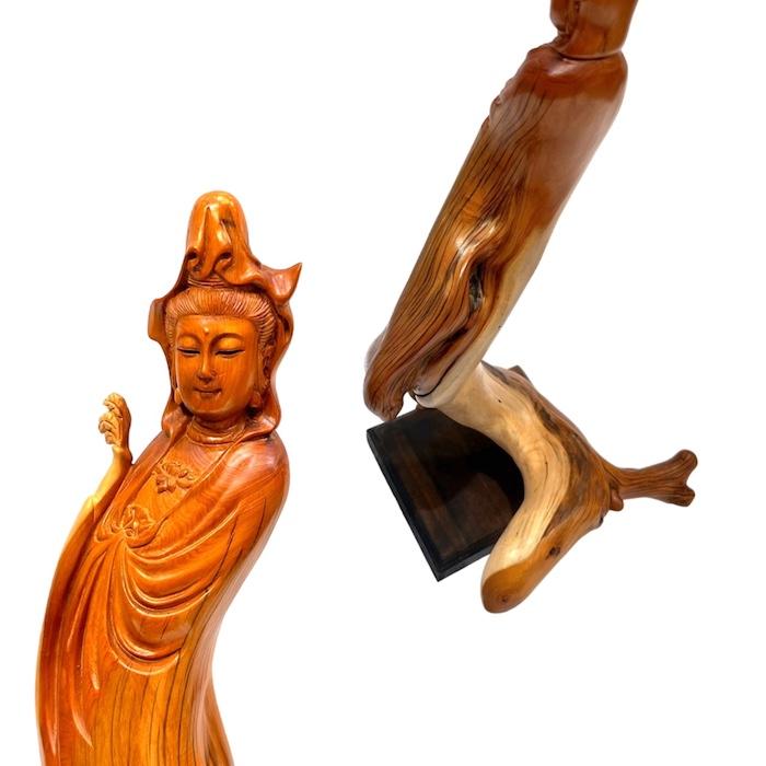 D-40 崖柏観音 観音菩薩 観音様 観世音菩薩 観自在菩薩 救世菩薩