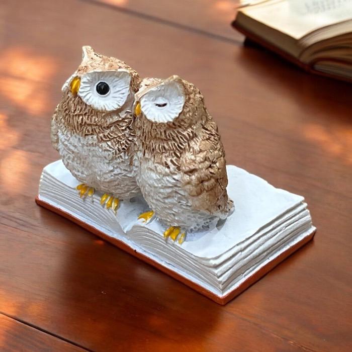 ミニチュアアニマル フクロウ 仲良し梟 ふくろう 小さな動物の世界