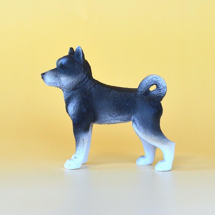 豆柴 柴犬 犬 黒柴 ミニチュアアニマル 置物 オブジェ かわいい ギフト