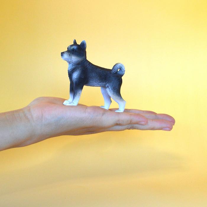 柴犬ノラ黒さま④ dinos（ディノス） ≪親黒柴≫ 黒柴犬親子のオーナメント ガーデン