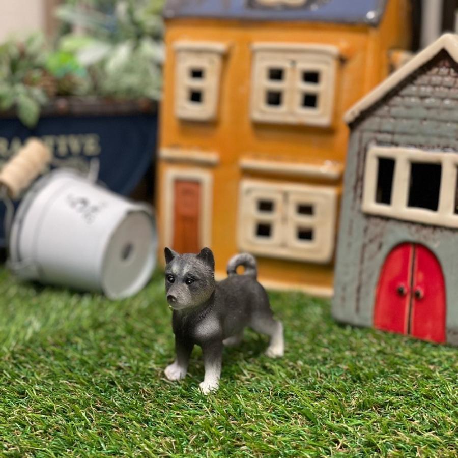 豆柴 柴犬 犬 子犬 黒柴 ミニチュアアニマル 置物 オブジェ 豆柴 柴犬 犬 子犬 黒柴 ミニチュアアニマル 置物 オブジェ