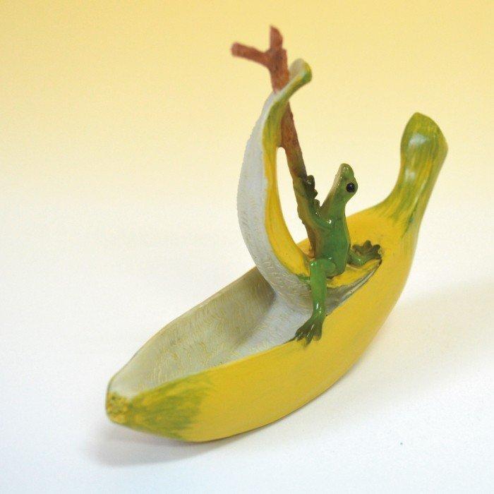 カエル レトロ アンティーク風 昭和レトロ 置物 バナナヨット 蛙