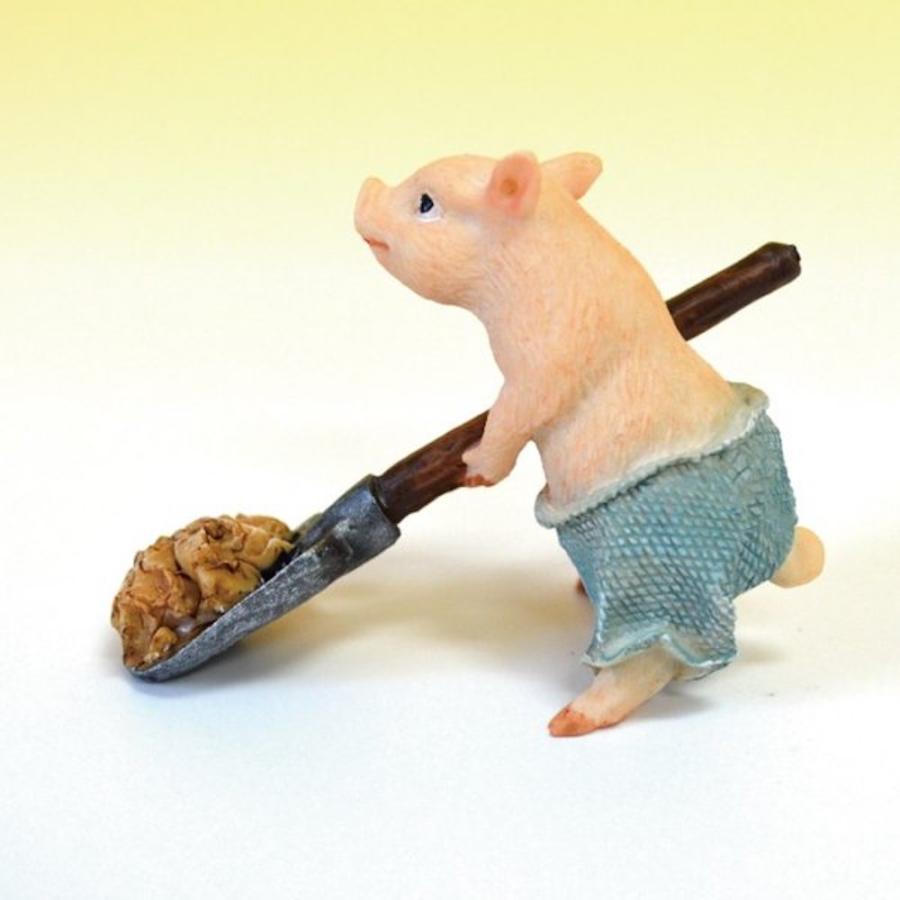 ぶた レトロ アンティーク風 昭和レトロ 置物 ブタ 豚 スコップ