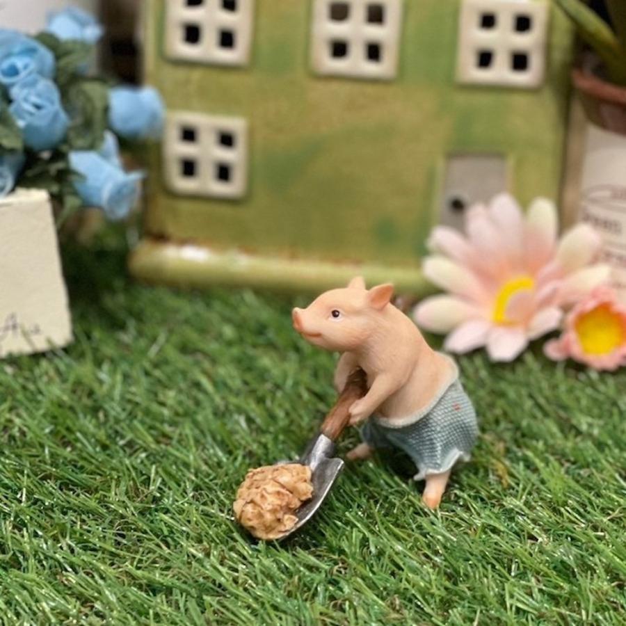 【mkuさま】vintage figure ୨୧ グリーンの瞳のブタさん Vintage Japan 1960s Chibikko Kaiju Yadamon Sofubi Figure