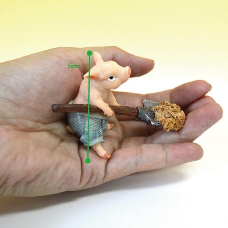 ぶた レトロ アンティーク風 昭和レトロ 置物 ブタ 豚 スコップ