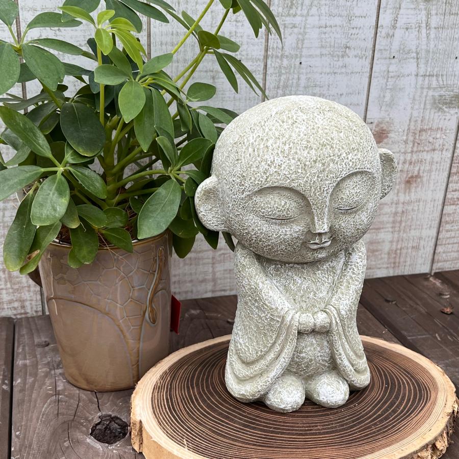 置物　地蔵 お地蔵さん 中 EV17504A 傘無し かわいい ガーデンファニチャー