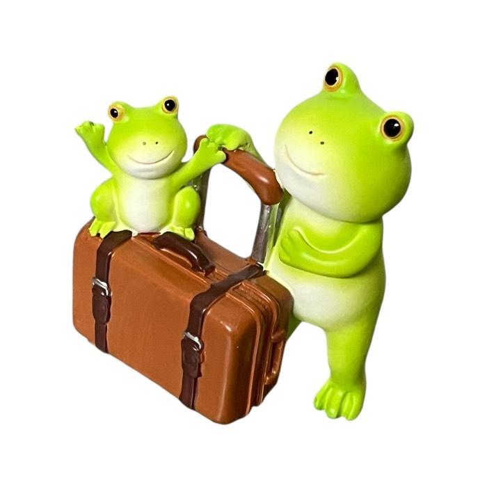 ミニチュアアニマル ぽっちゃり蛙親子トラベル 旅行 カエル かえる