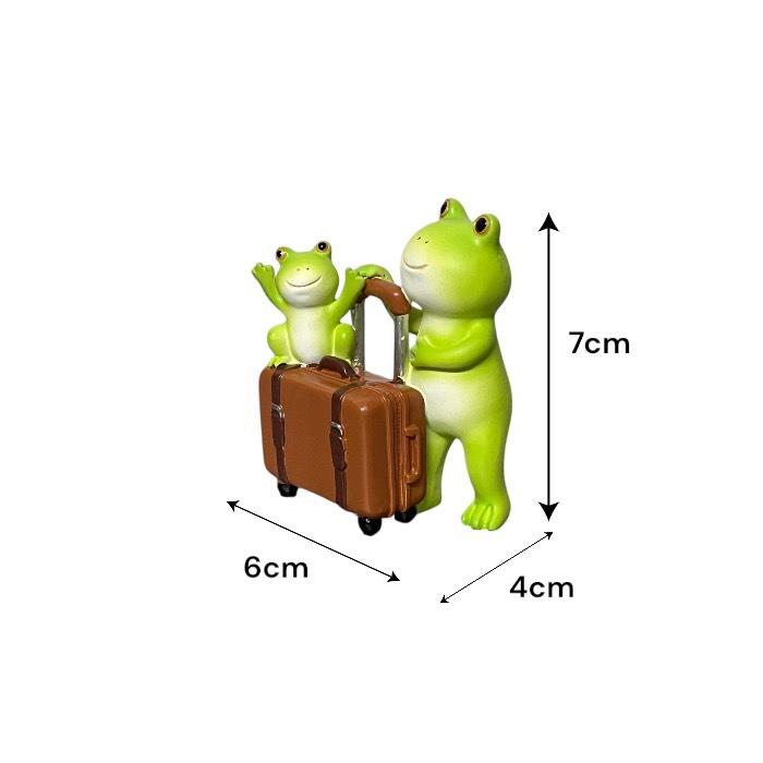 ミニチュアアニマル ぽっちゃり蛙親子トラベル 旅行 カエル かえる