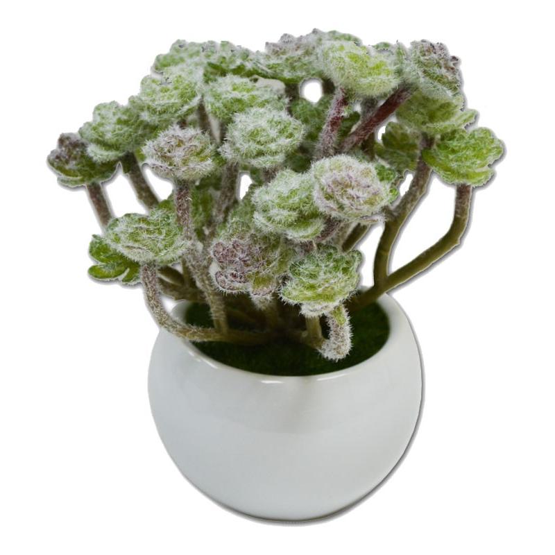 多肉植物と白い花のフェイクグリーン 2点