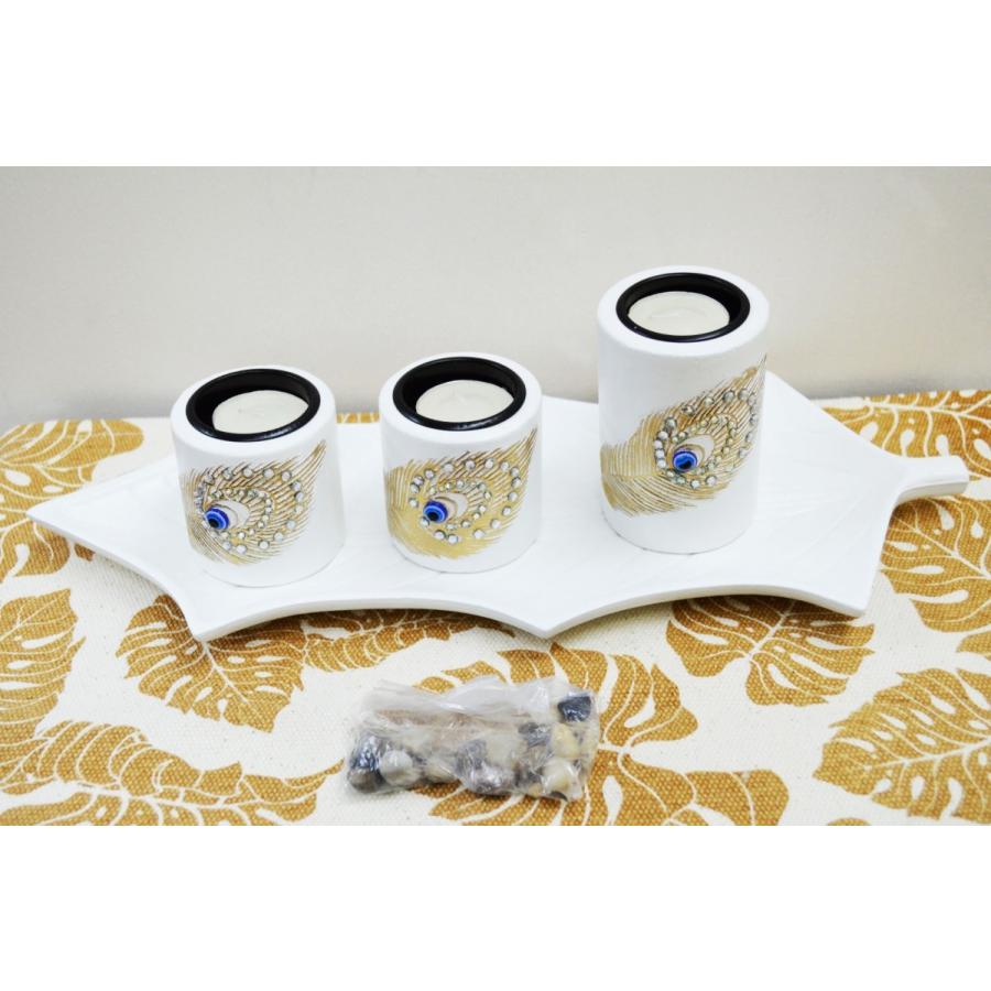 キャンドルホルダー キャンドルスタンド 鳥の羽 ヒイラギ ティーライト