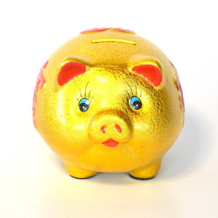 金のぶた 貯金箱 金の豚 黄金 ブタ 金運 幸運 お金が貯まる