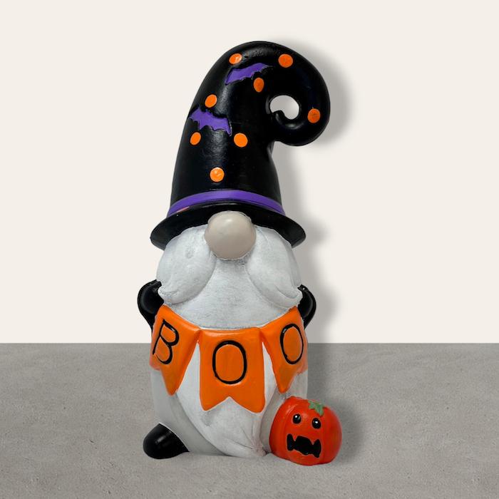 黒い帽子のこびとさん ブラック ハロウィン人形 hw31025 ひげのこびと