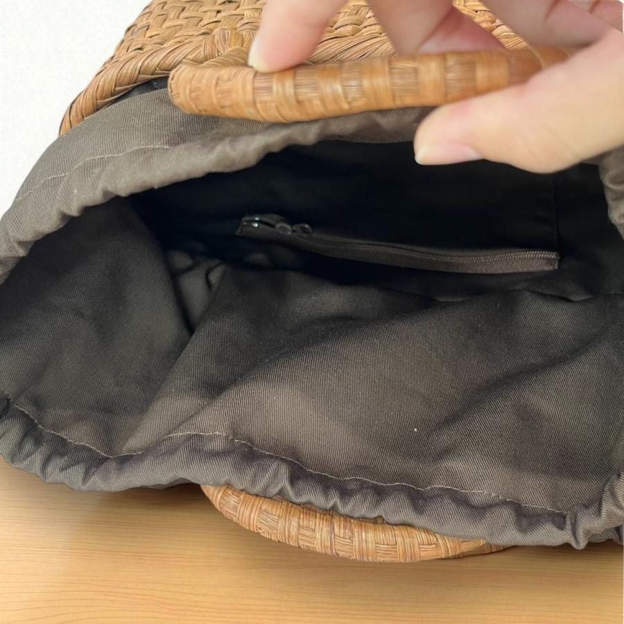 山ぶどう カバン 山葡萄カバン やまぶどう カゴバッグ 籠バッグ かごバッグ 内布あり 和服 和装 浴衣 ゆかた 夏 ハンドメイド 手作り 丈夫 軽量 中国製 HZFA073の画像