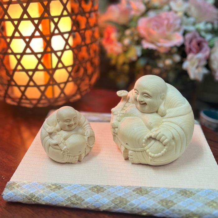 桧木 木彫り 布袋尊 布袋様 七福神 丸 一点もの 縁起物 金運 桧木 木彫り 布袋尊 布袋様 七福神 丸 一点もの 縁起物 金運