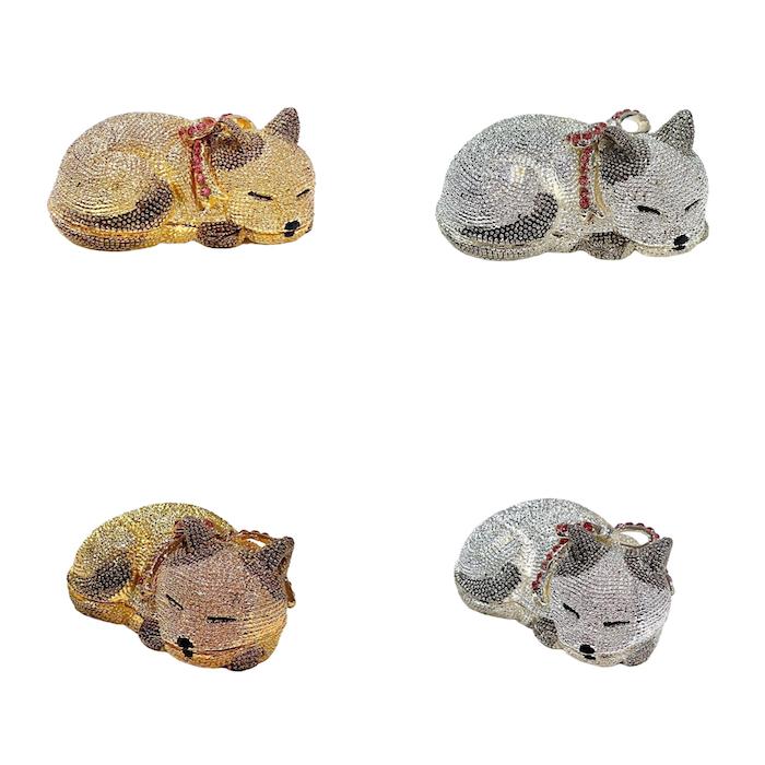 エナメルボックス 眠る猫 猫 寝猫 neneko ねこ かわいい ゴールド