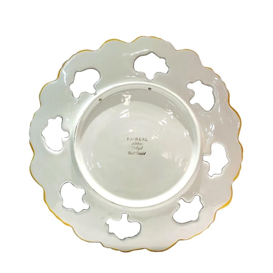 絵皿 ポルトガル 手描き PAIREAL フェアリアル 花柄 イエロー