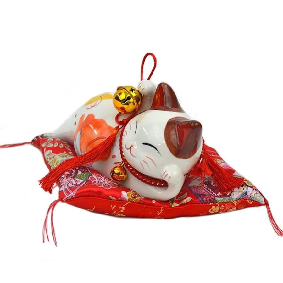 招き猫 まねきねこ まねき猫 貯金箱 ホワイト 白 両手 開店祝い 置物