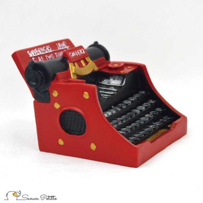 タイプライター 赤 レトロ オブジェ 昭和レトロ 貯金箱 アンティーク