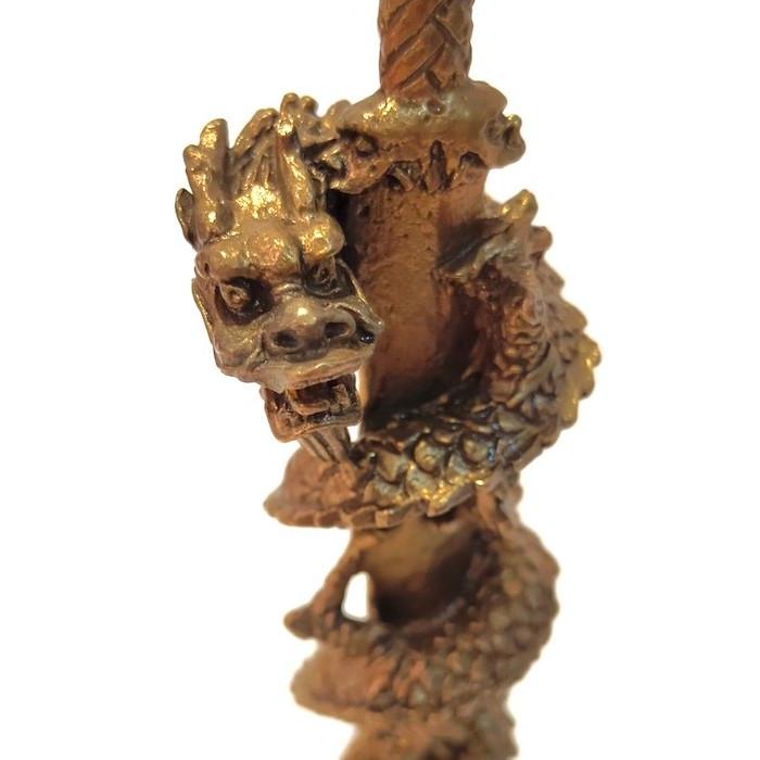 真鍮製 黄銅 オブジェ 倶利伽羅不動 龍 倶利伽羅龍剣 kulika くりから