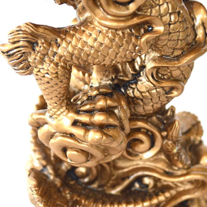 昇龍 ゴールド 金 ブロンズ風 ドラゴン 置物 財運 金運アップ 開運