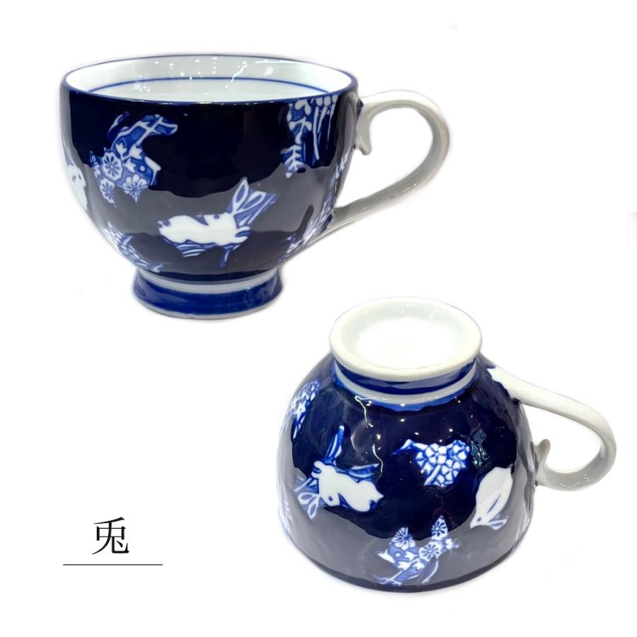 スープカップ カフェオレボウル マグ スープ 皿 スープ皿 青花 染付