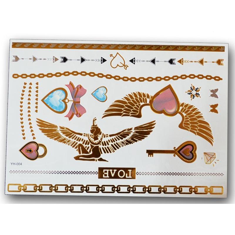 タトゥシール ３枚セット ボディシール ジュエリータトゥ エジプト風 羽 ハート 鍵 Love 夏 海 フェス ハロウィン おしゃれ かっこいい セクシー かわいい Tatoo E123 三和ポチット 通販 Yahoo ショッピング