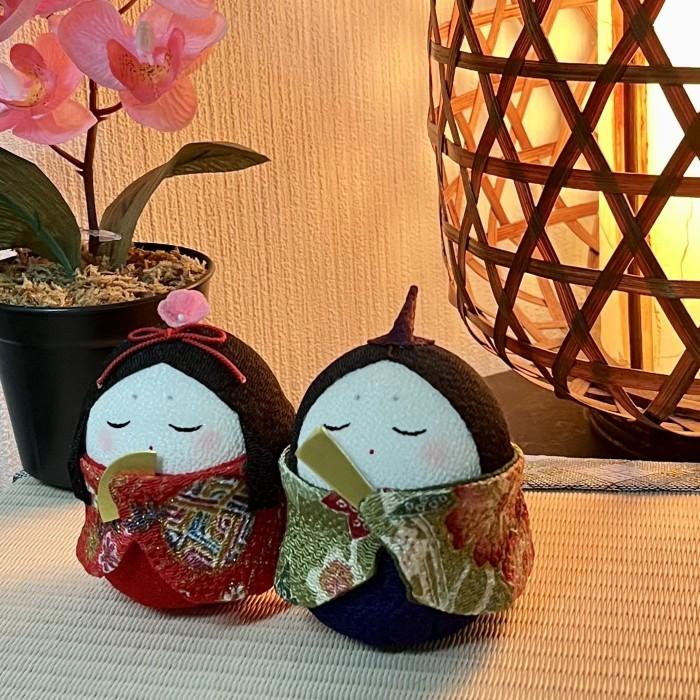 おにぎり雛 おひな様 お雛様 ちりめん 雑貨 置物 置き物 和風 オブジェ