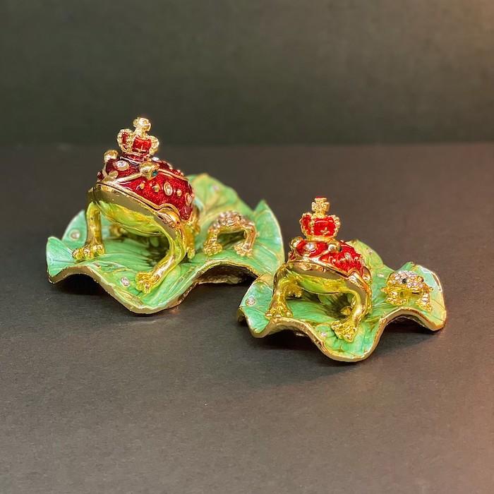 エナメルボックス 殿様蛙 大 赤 tonobigrd グリーン かえる ジュエリー