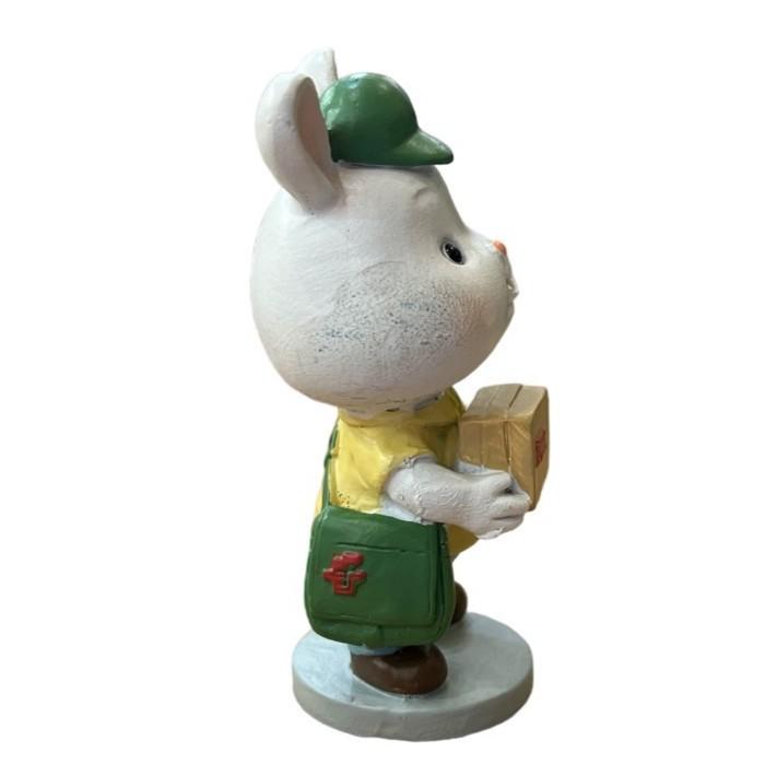 ミニチュアアニマル うさぎ 配達員 郵便局員 癒し 兎 カントリー